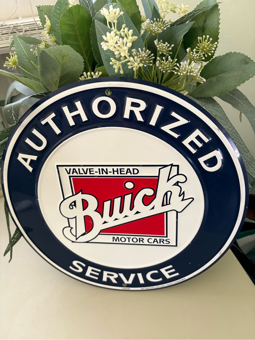 White  & Blue Buick Sign